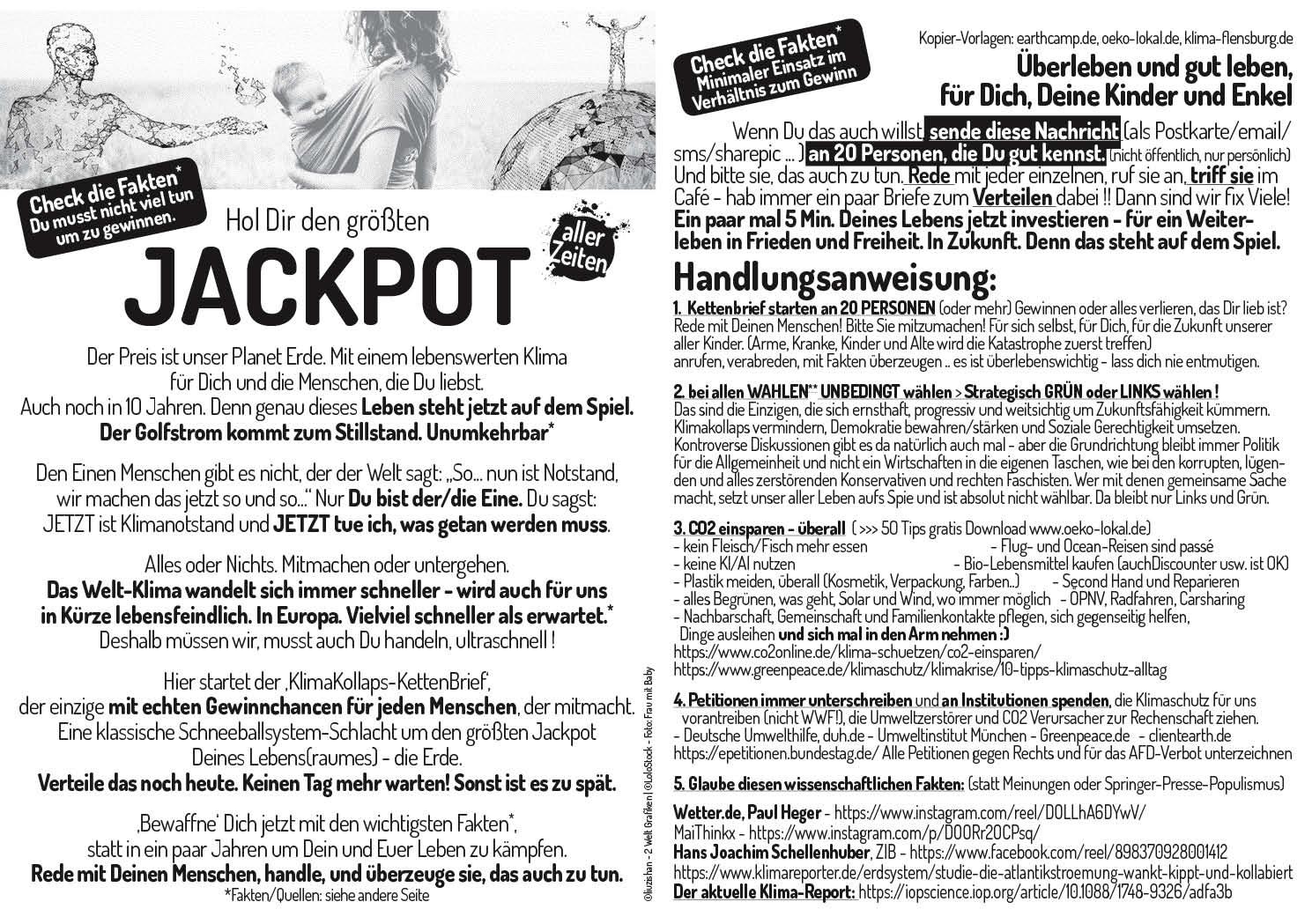 Klima retten Kettenbrief Jackpot